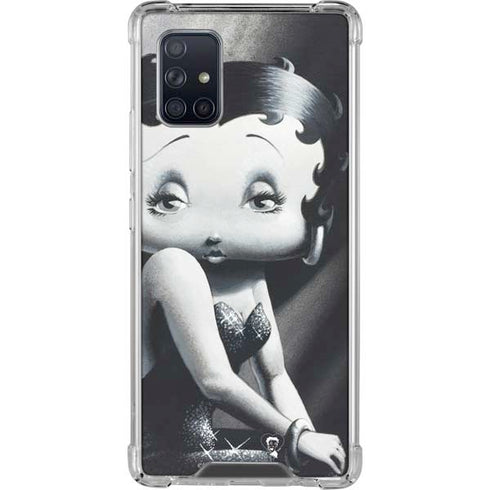 Betty Boop Black and White Galaxy A71 5G Clear Case