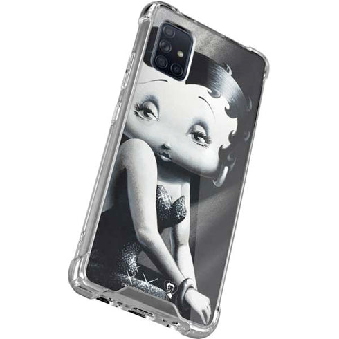 Betty Boop Black and White Galaxy A71 5G Clear Case