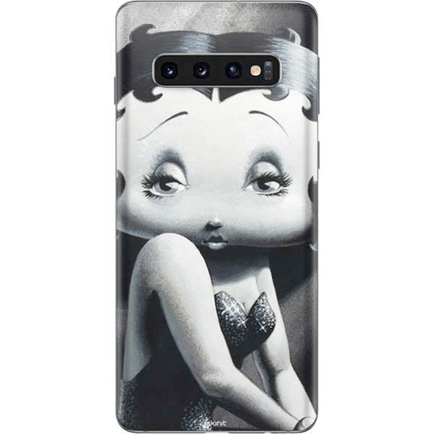 Betty Boop Black and White Galaxy S10 Skin