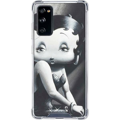 Betty Boop Black and White Galaxy S20 FE Clear Case