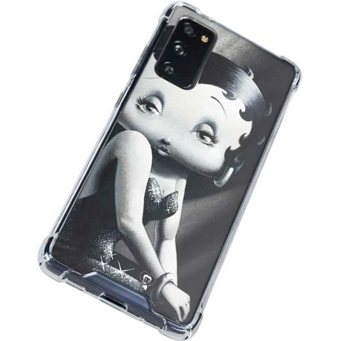 Betty Boop Black and White Galaxy S20 FE Clear Case