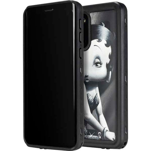 Betty Boop Black and White Galaxy S20 Waterproof Case