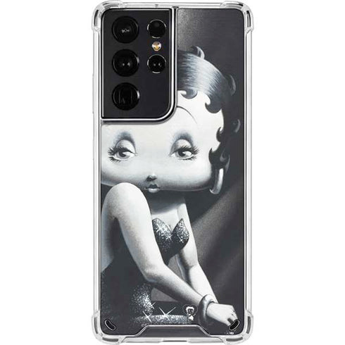 Betty Boop Black and White Galaxy S21 Ultra 5G Clear Case