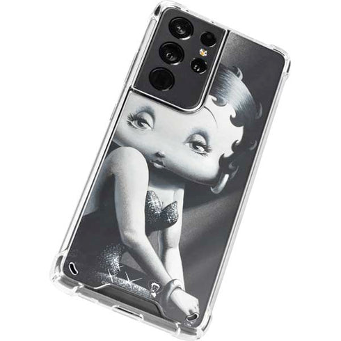 Betty Boop Black and White Galaxy S21 Ultra 5G Clear Case