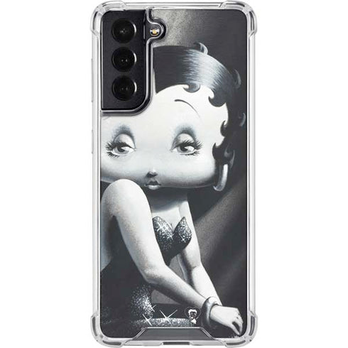 Betty Boop Black and White Galaxy S22 Clear Case