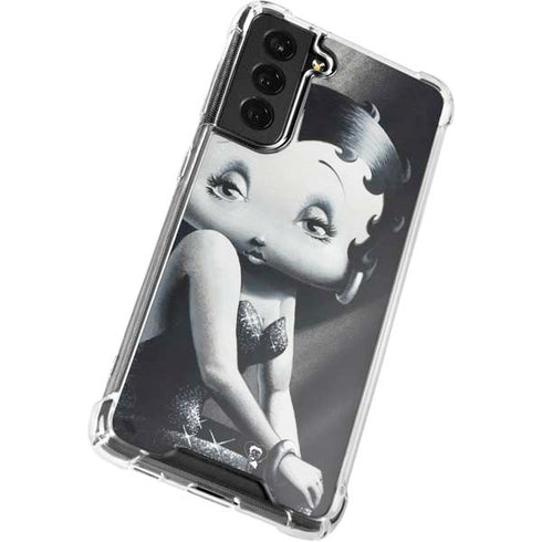 Betty Boop Black and White Galaxy S22 Plus Clear Case