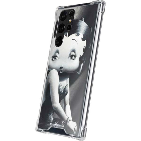 Betty Boop Black and White Galaxy S22 Ultra Clear Case