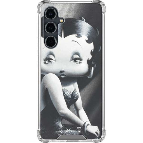 Betty Boop Black and White Galaxy S23 FE Clear Case
