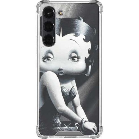 Betty Boop Black and White Galaxy S23 Plus Clear Case