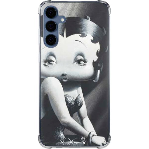 Betty Boop Black and White Galaxy S24 Clear Case
