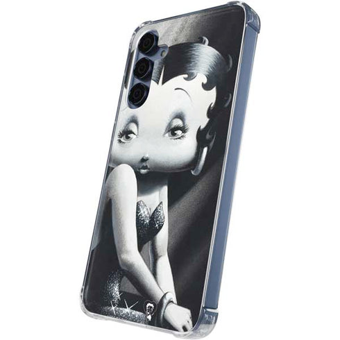 Betty Boop Black and White Galaxy S24 Clear Case