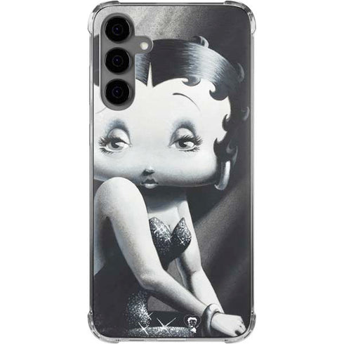 Betty Boop Black and White Galaxy S24 Plus Clear Case