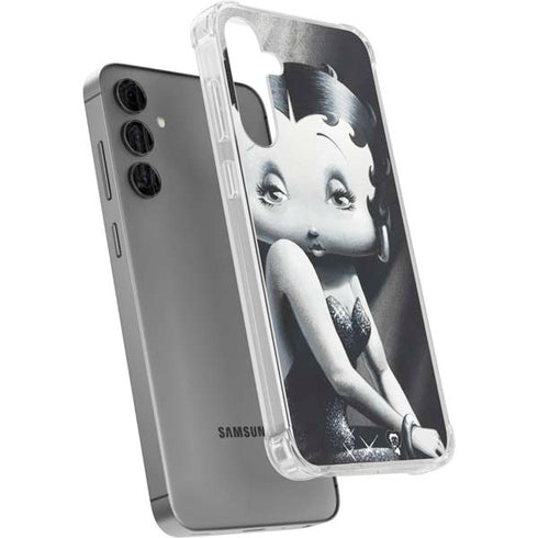 Betty Boop Black and White Galaxy S24 Plus Clear Case
