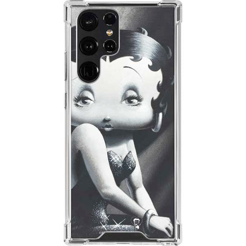 Betty Boop Black and White Galaxy S24 Ultra Clear Case