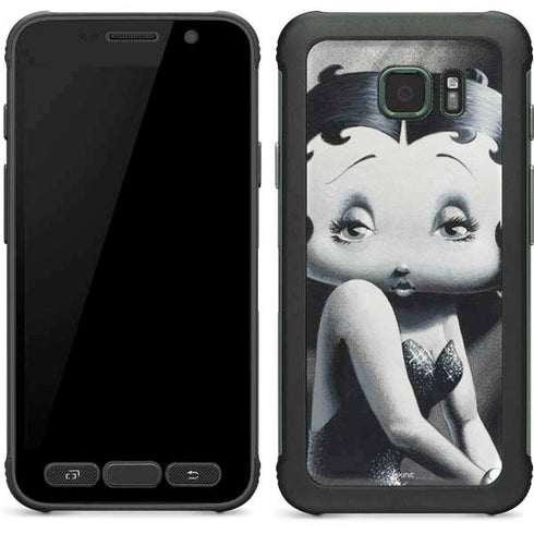 Betty Boop Black and White Galaxy S7 Active Skin