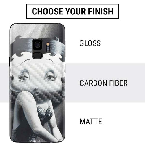 Betty Boop Black and White Galaxy S9 Skin