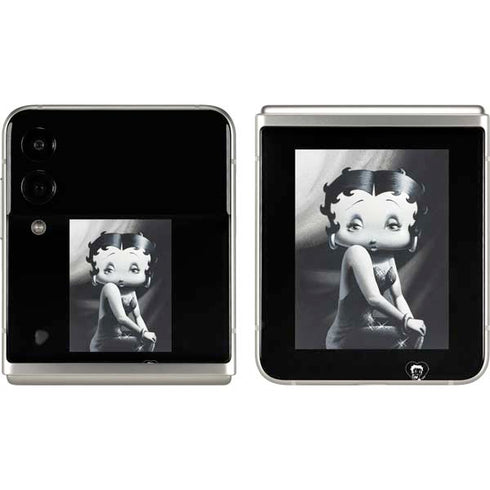 Betty Boop Black and White Galaxy Z Flip3 5G Skin