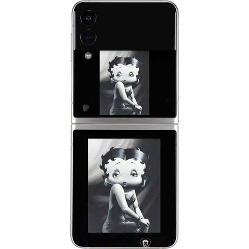 Betty Boop Black and White Galaxy Z Flip3 5G Skin