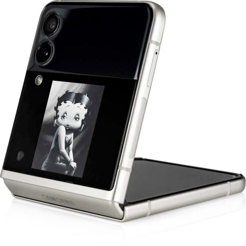 Betty Boop Black and White Galaxy Z Flip3 5G Skin