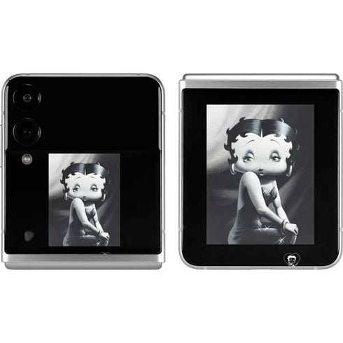 Betty Boop Black and White Galaxy Z Flip4 5G Skin