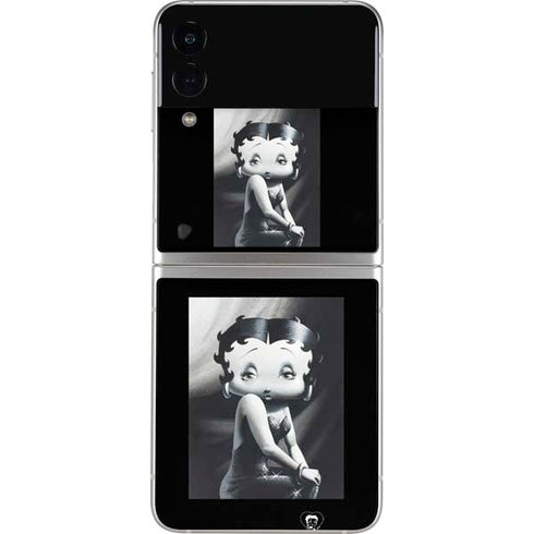 Betty Boop Black and White Galaxy Z Flip4 5G Skin