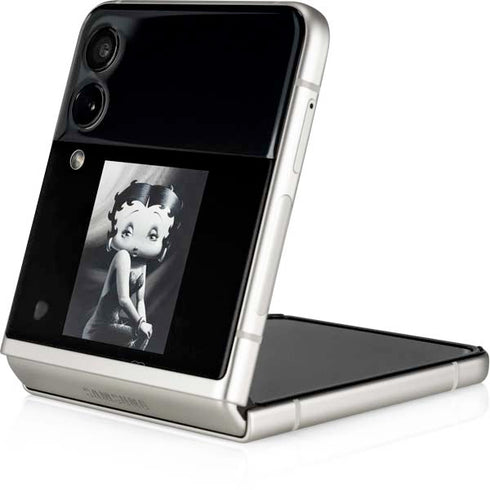 Betty Boop Black and White Galaxy Z Flip4 5G Skin