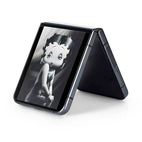 Betty Boop Black and White Galaxy Z Flip5 5G Skin
