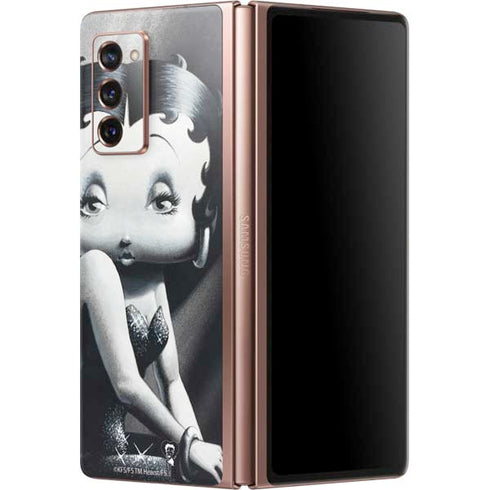 Betty Boop Black and White Galaxy Z Fold2 5G Skin