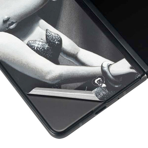 Betty Boop Black and White Galaxy Z Fold3 5G Skin