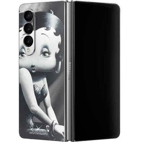 Betty Boop Black and White Galaxy Z Fold4 5G Skin