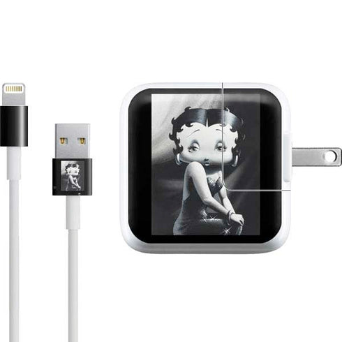 Betty Boop Black and White iPad Charger (10W USB) Skin