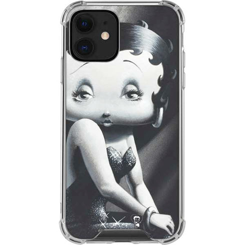 Betty Boop Black and White iPhone 12 Clear Case