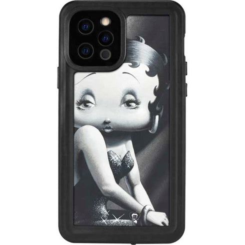 Betty Boop Black and White iPhone 12 Pro Waterproof Case