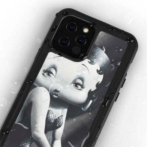 Betty Boop Black and White iPhone 12 Pro Waterproof Case