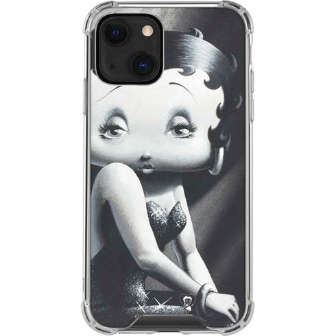 Betty Boop Black and White iPhone 13 Mini Clear Case
