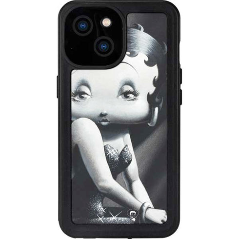 Betty Boop Black and White iPhone 13 Mini Waterproof Case
