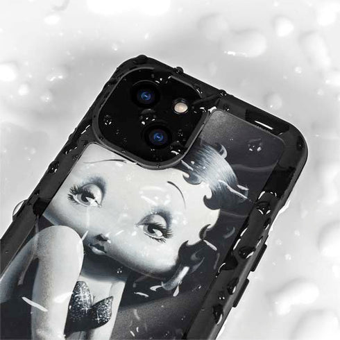 Betty Boop Black and White iPhone 13 Mini Waterproof Case