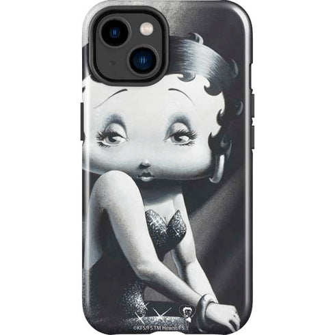 Betty Boop Black and White iPhone 14 Plus Impact Case