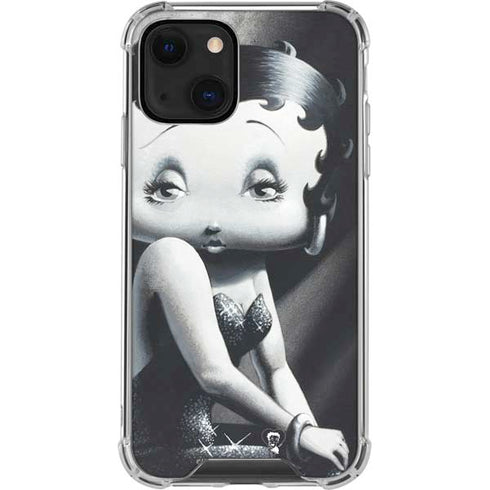 Betty Boop Black and White iPhone 14 Plus Clear Case