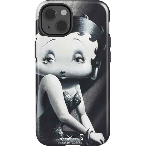 Betty Boop Black and White iPhone 15 Impact Case