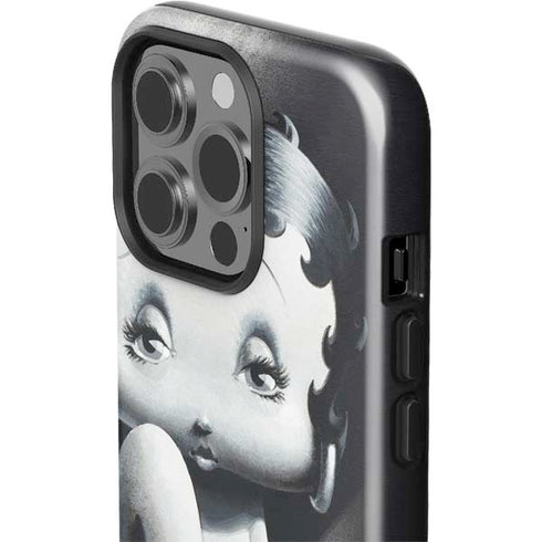 Betty Boop Black and White iPhone 15 Pro Impact Case