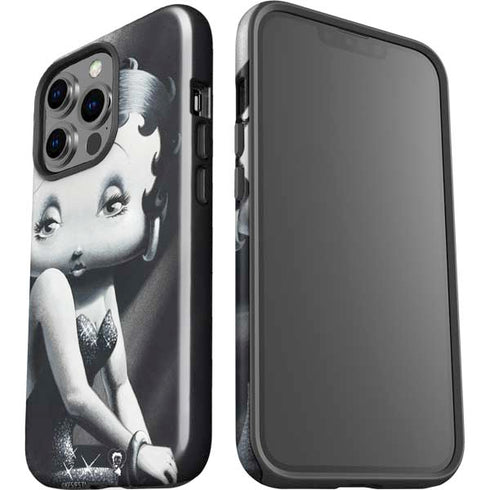 Betty Boop Black and White iPhone 15 Pro Impact Case