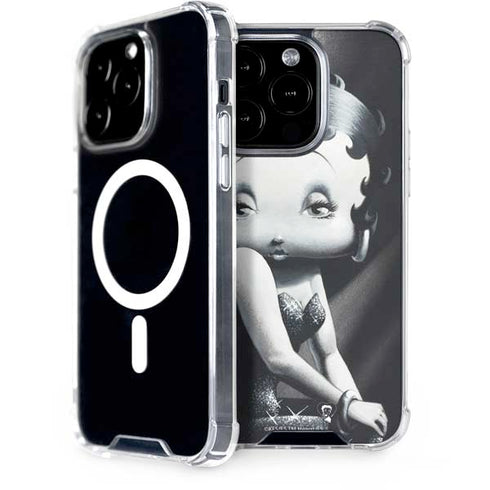 Betty Boop Black and White iPhone 15 Pro MagSafe Case
