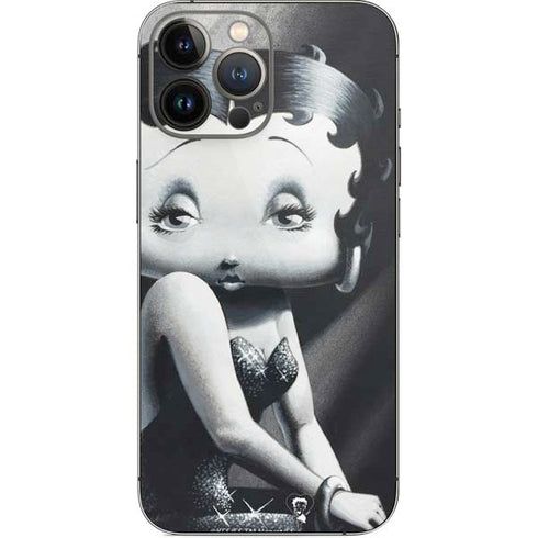 Betty Boop Black and White iPhone 14 Pro Max Skin