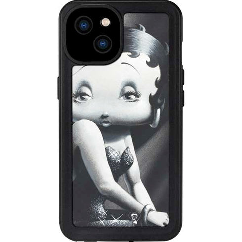 Betty Boop Black and White iPhone 15 Plus Waterproof Case