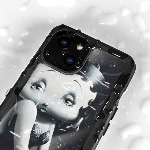 Betty Boop Black and White iPhone 15 Plus Waterproof Case