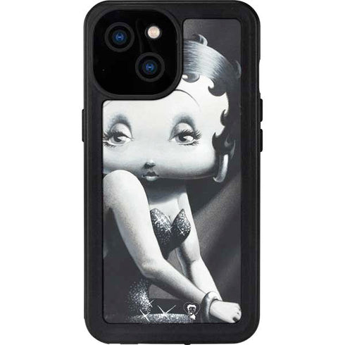 Betty Boop Black and White iPhone 15 Waterproof Case