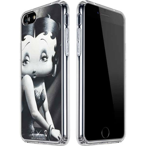 Betty Boop Black and White iPhone SE (2nd & 3rd Gen) Clear Case