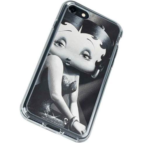 Betty Boop Black and White iPhone SE (2nd & 3rd Gen) Clear Case