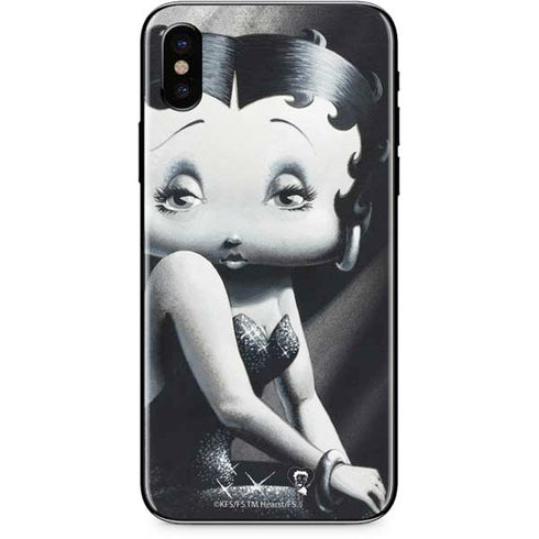 Betty Boop Black and White iPhone X Skin